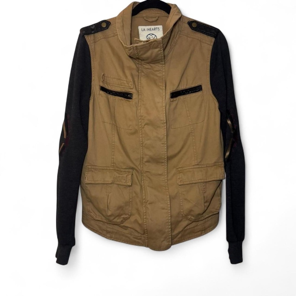 LA Hearts by PACSUN VTG 2010s Aztec Tribal Camel Utility Jacket — LARGE - Picture 3 of 8